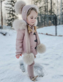Unisex | Honeycomb Dusty Cashmere Pram Coat | Pink