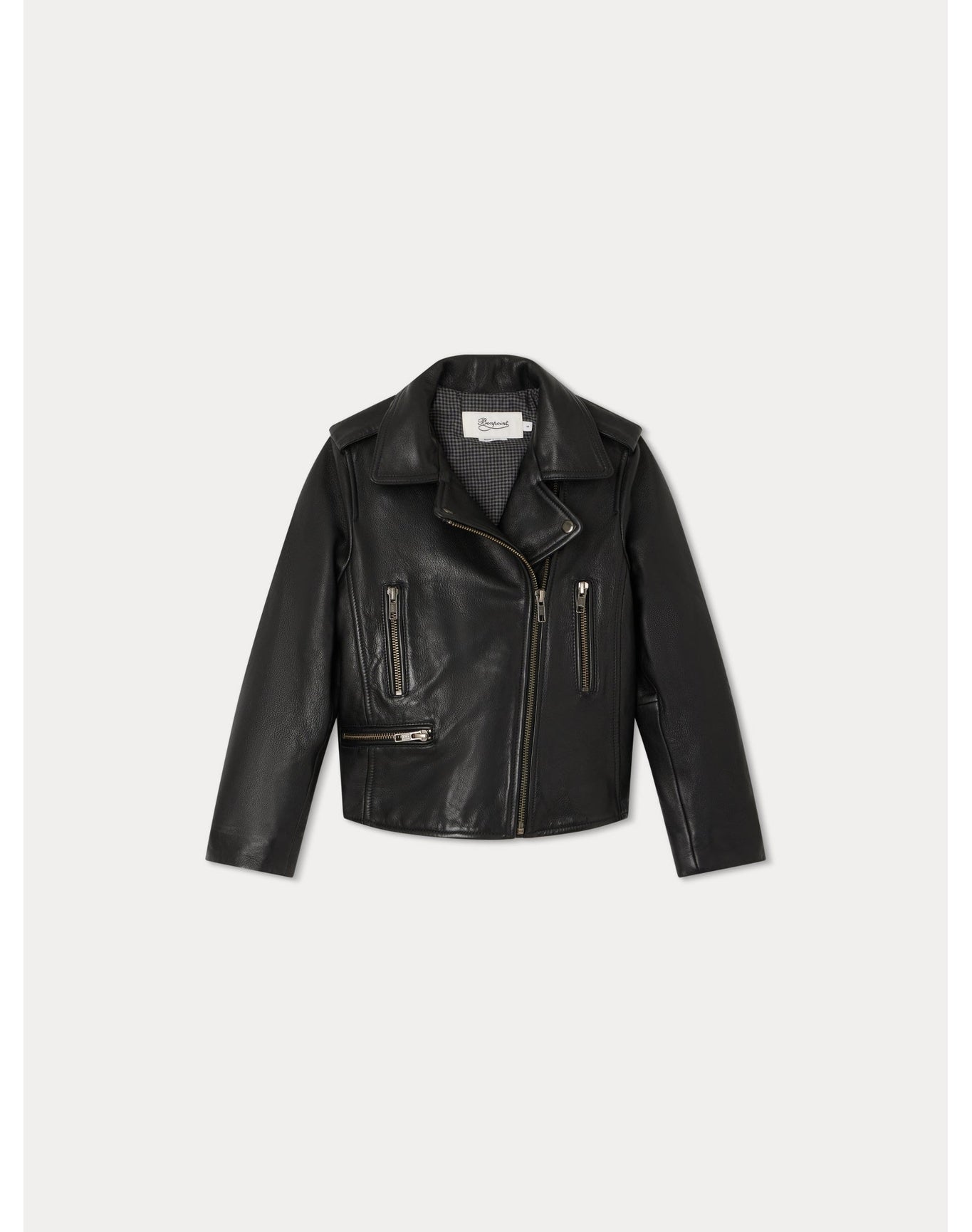 Unisex | Temple Leather Jacket | 10Y-14Y | Black