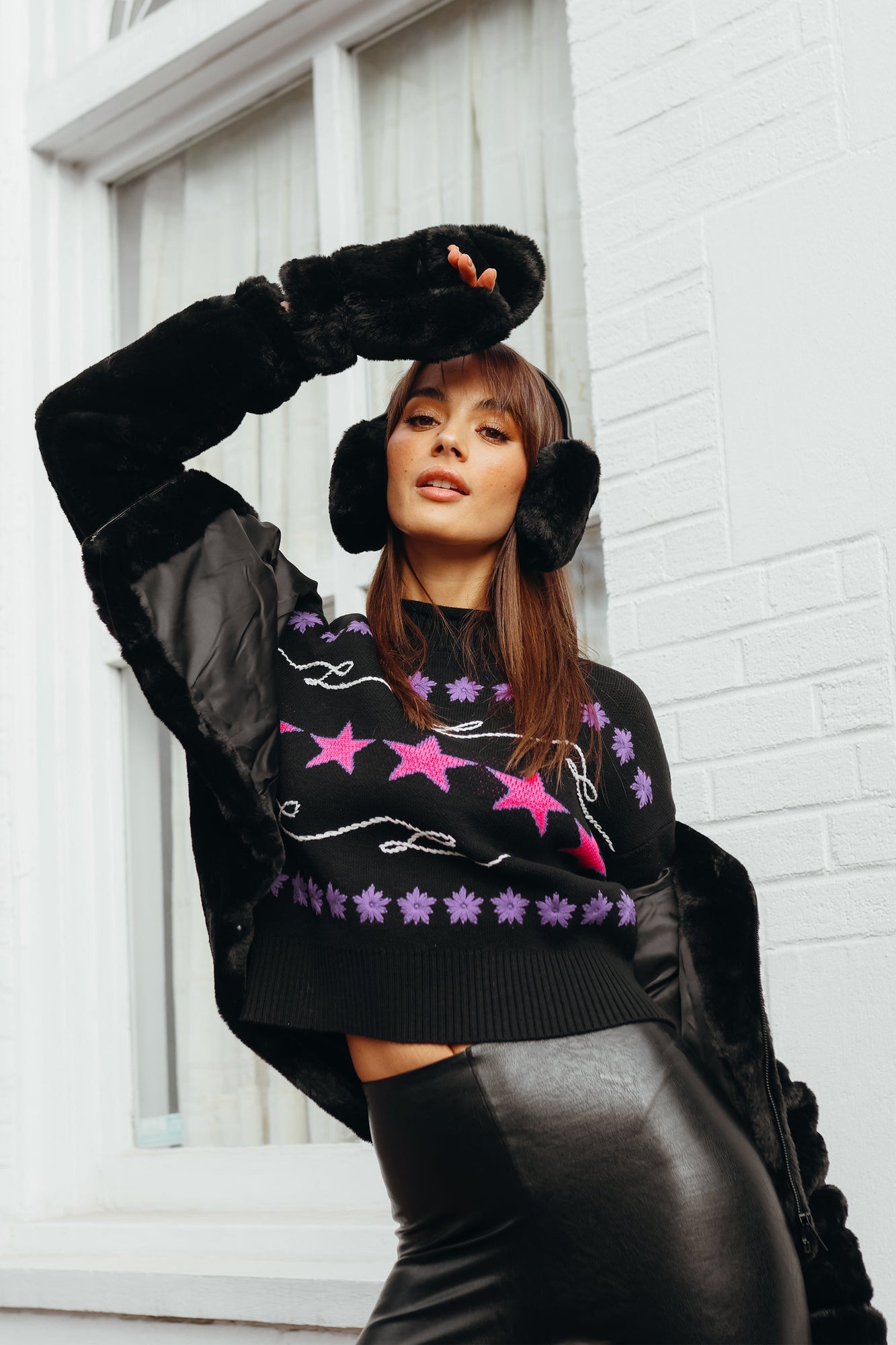 Roll Neck Star Sweater