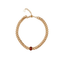 Remi Necklace | Gold Chain/Topaz Stone