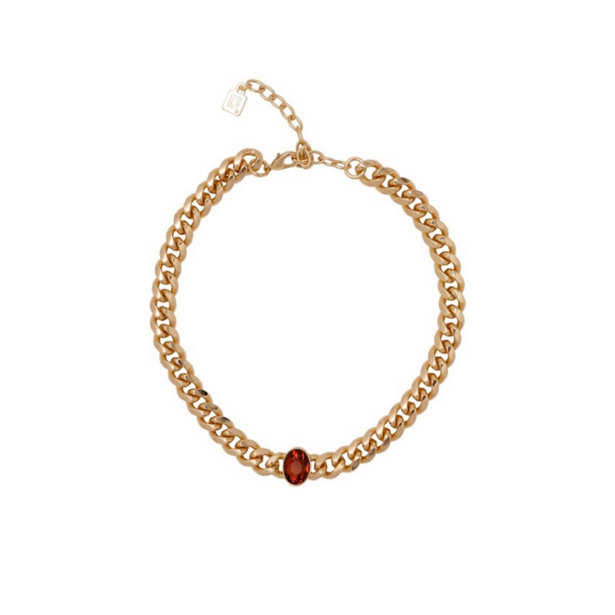 Remi Necklace | Gold Chain/Topaz Stone