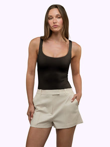 Womens | Essential Form-Fitting Bodysuit | Black