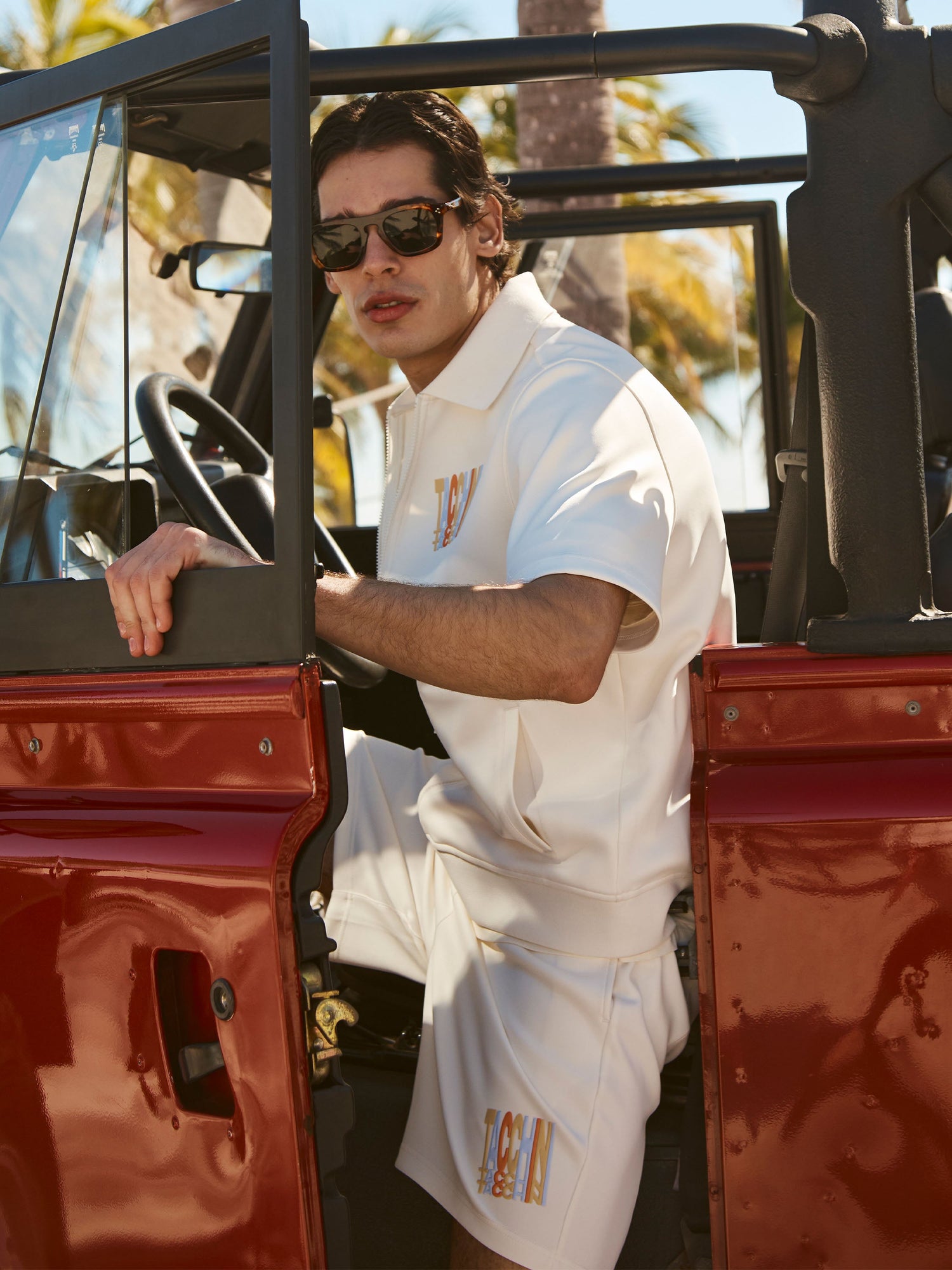 Men | Urso Short Sleeve Track Jacket | Gardenia