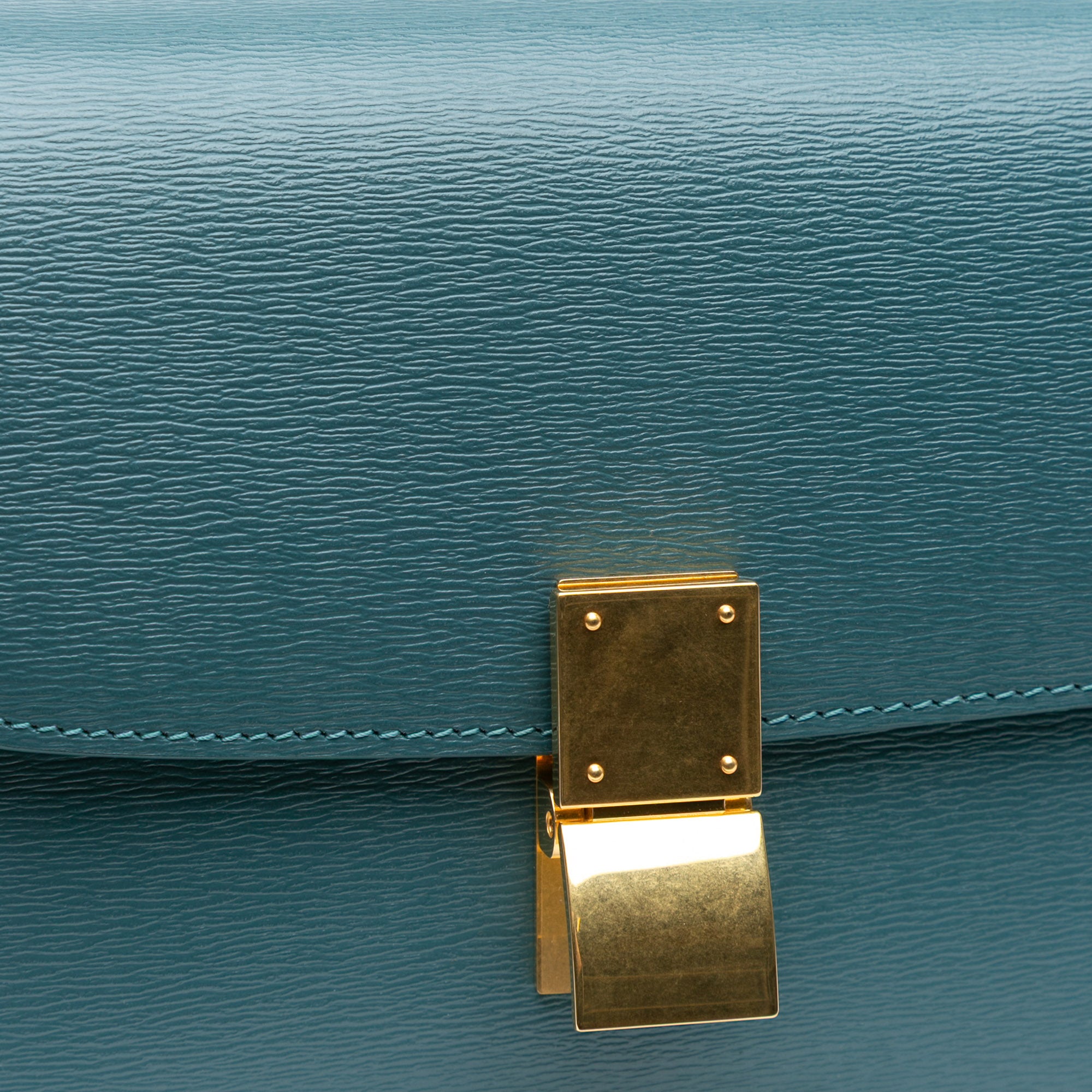 Celine | Pre-Owned Teen Liege Calfskin Classic Box | Blue