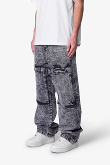 V741 Front Washed Cargo Denim | Grey