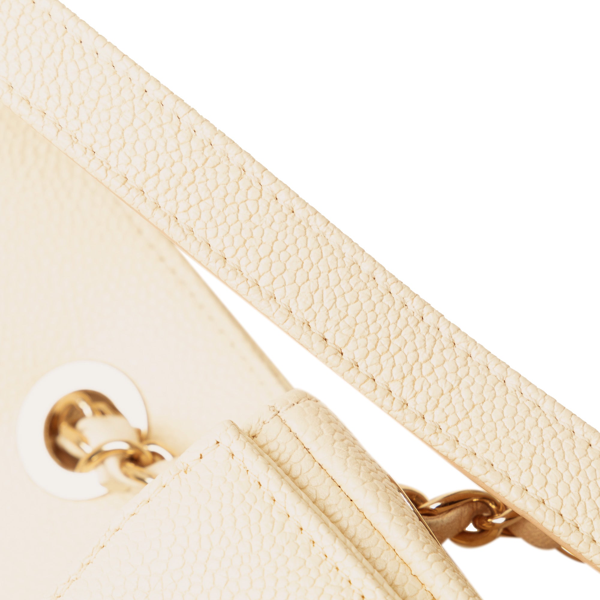 Chanel | Pre-Owned Medium Caviar Paris Cuba Thread Around Flap | Brown/Light Beige