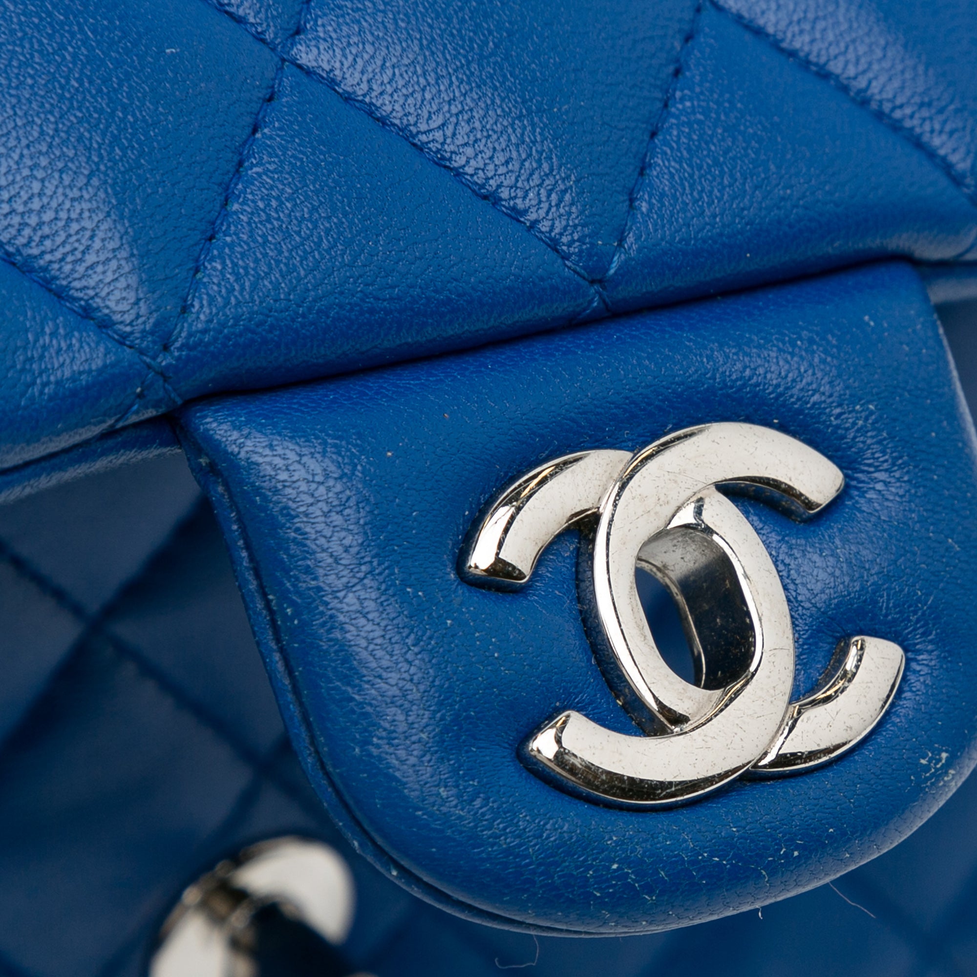 Chanel Pre-Owned Mini Rectangular Classic Lambskin Single Flap | Women | Blue