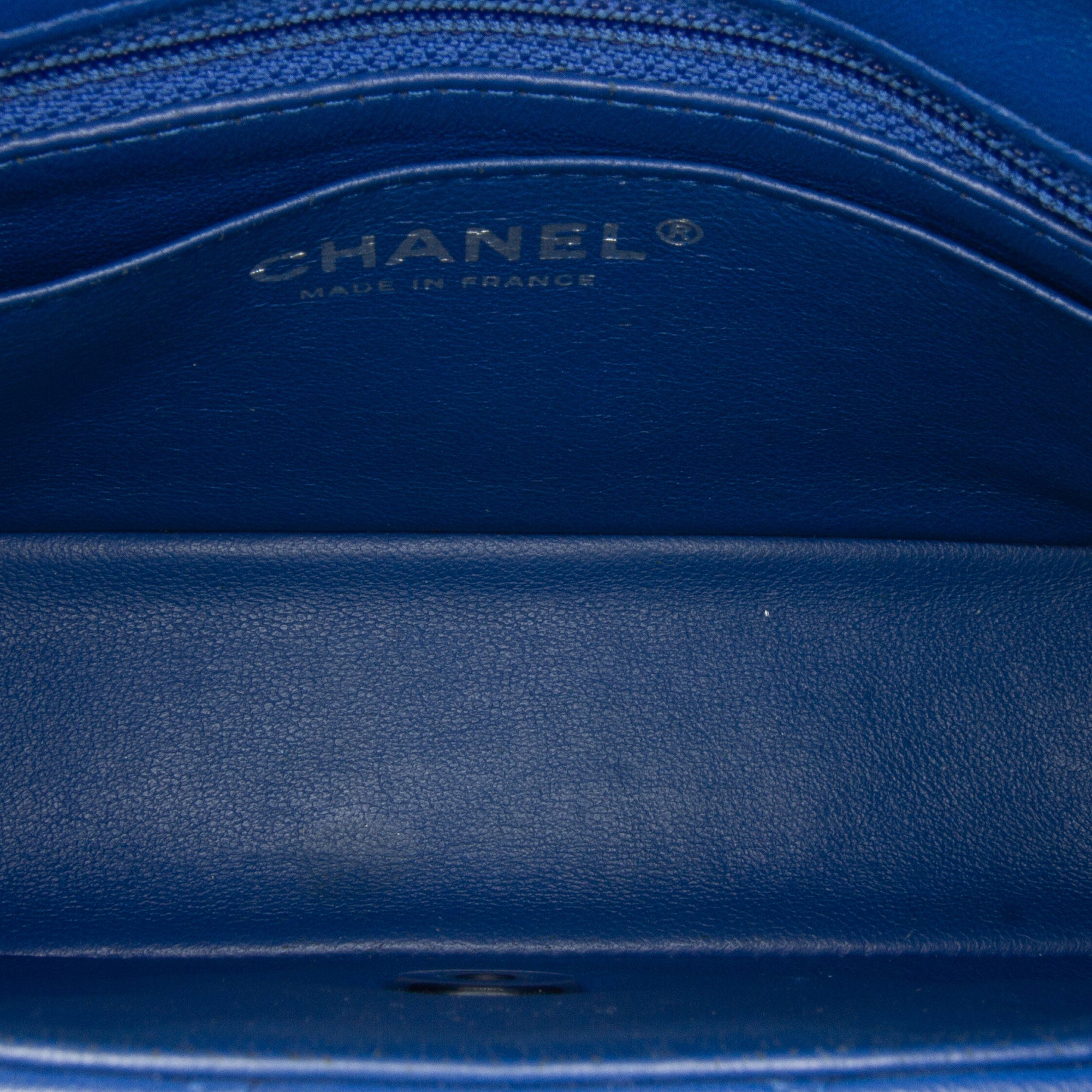 Chanel Pre-Owned Mini Rectangular Classic Lambskin Single Flap | Women | Blue