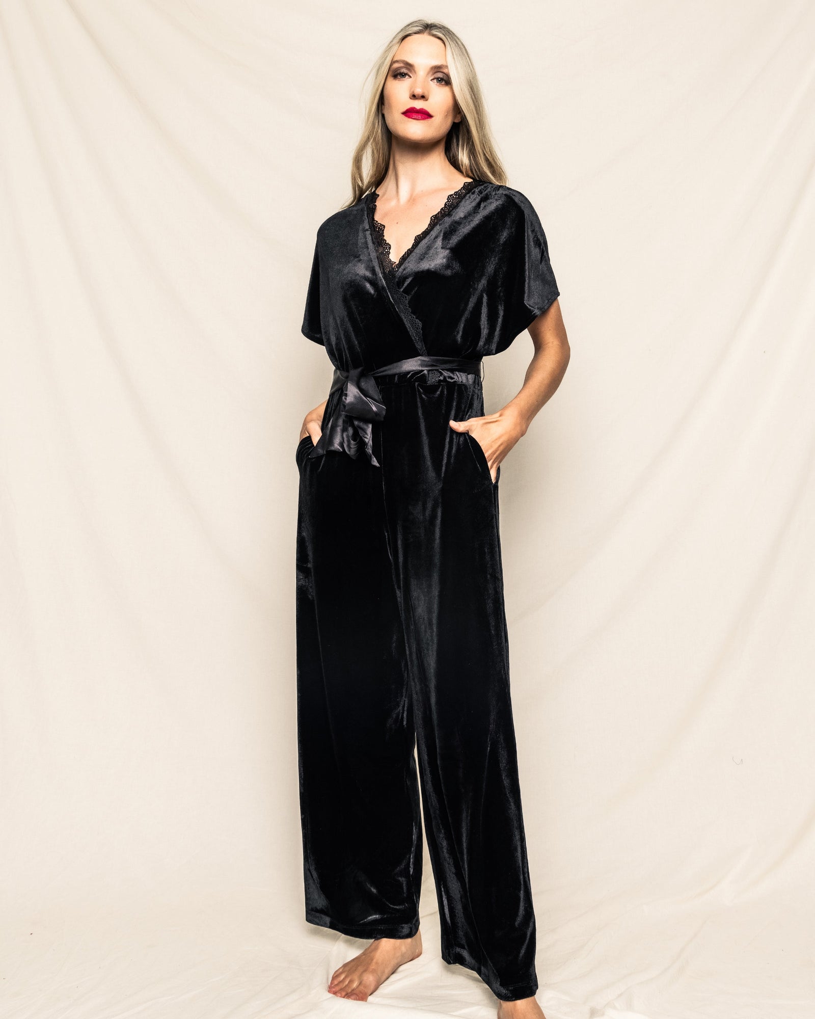 Women's Velour Jumpsuit | Black