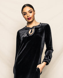 Women's Velour Harlow Nightgown | Black