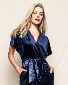 Women's Velour Jumpsuit | Navy