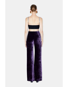 Velvet Trouser | Blackcurrant