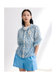 Vibrant Printed Jacket | Blue