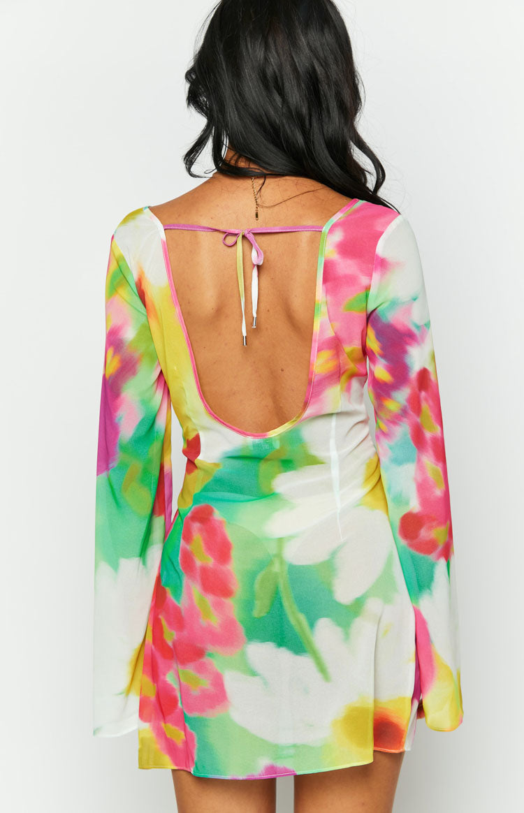 Vienna Long Sleeve Mini Dress | Floral Print