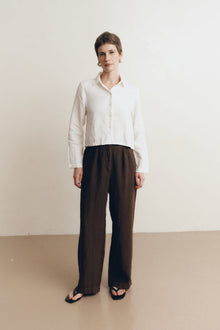 Marina Linen Trouser | Chestnut