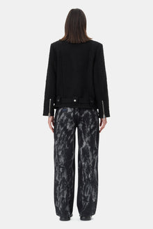 Textured Boucle Wool Jacket | Black