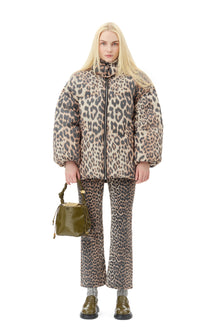 Leo Puffers Midi Jacket | Almond Milk