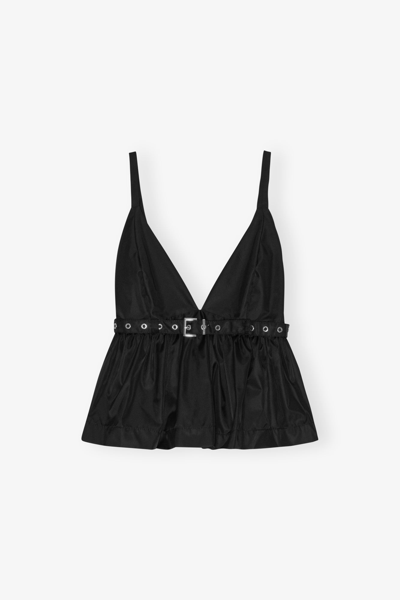 Duchesse Nylon Strap Top | Black