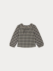 Girl | Timber Embroidered Blouse | Medium Gray