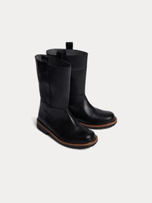Girl | Gab High Top Leather Boots | Black