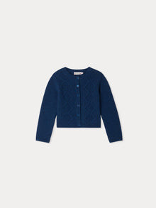 Girl | Toscane Wool Cardigan | Northern Blue