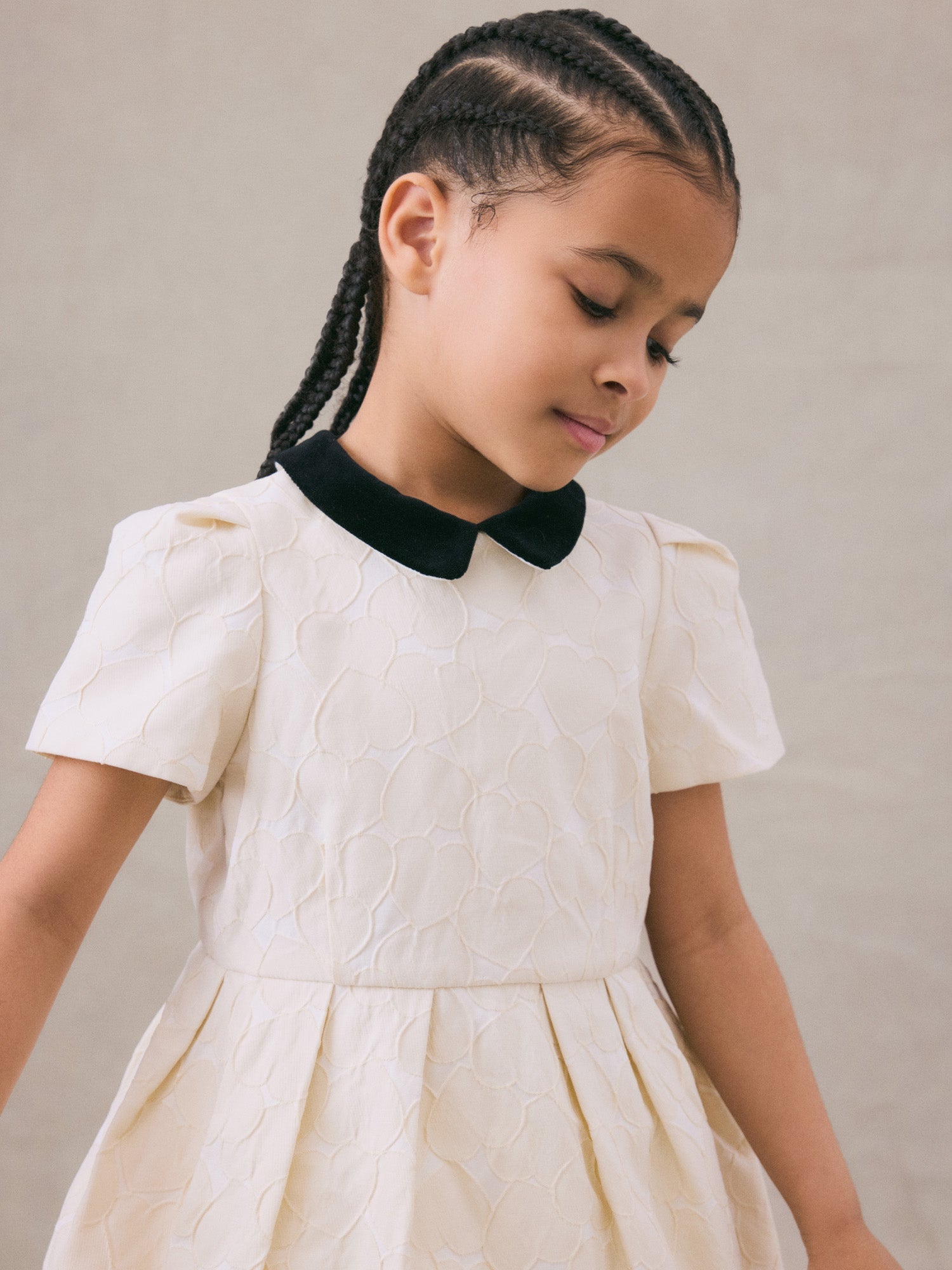 Girl | Godiva Jacquard Dress | Ivory