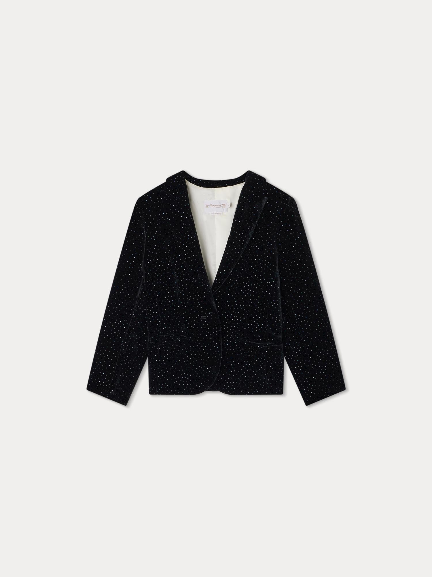 Girl | Giada Silk Velvet Jacket | Black