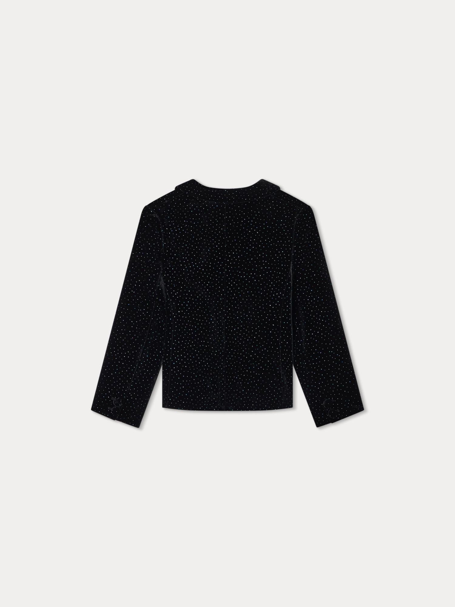 Girl | Giada Silk Velvet Jacket | Black