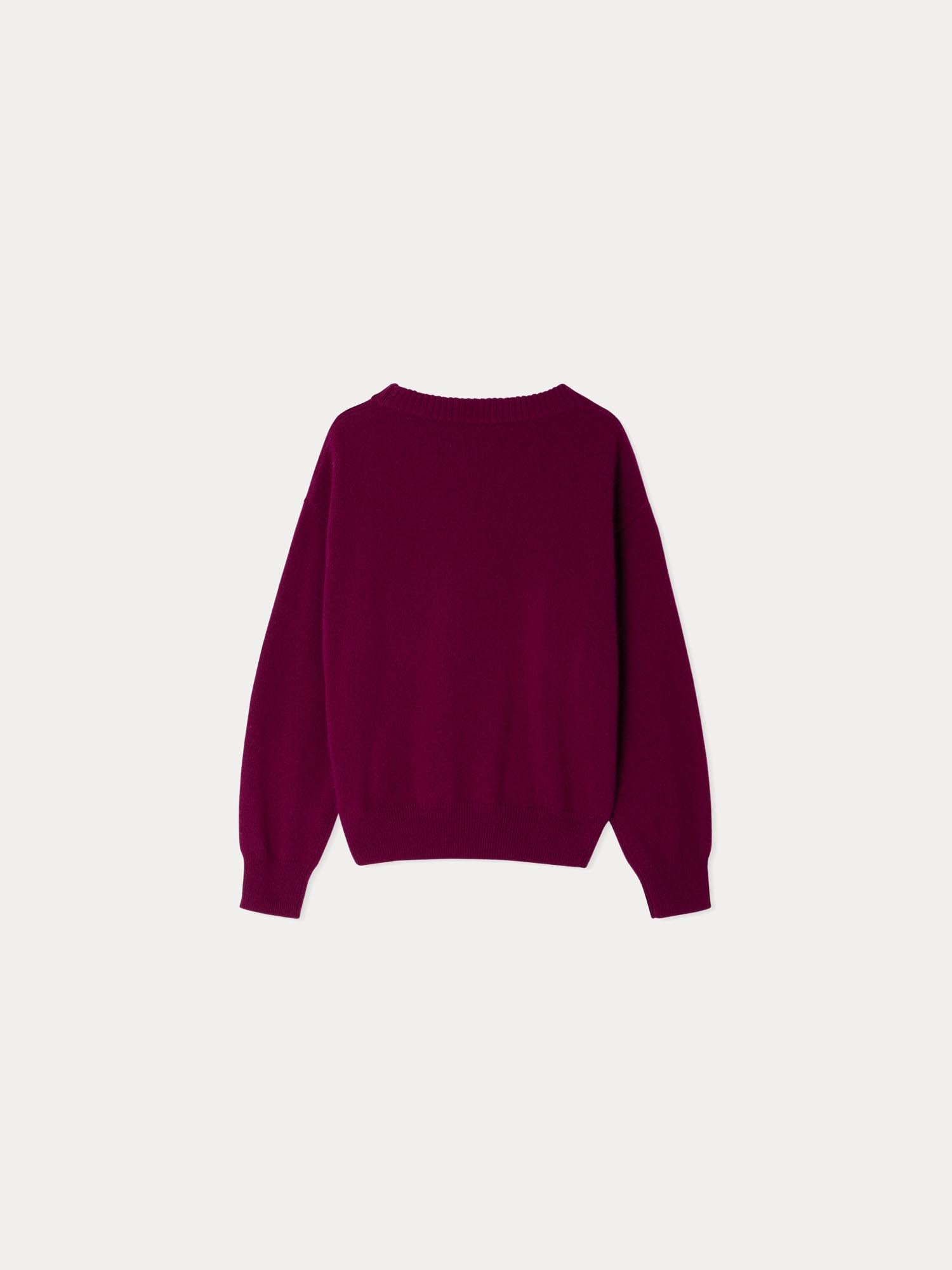 Girl | Anumati Purple Cashmere Sweater | Burgundy