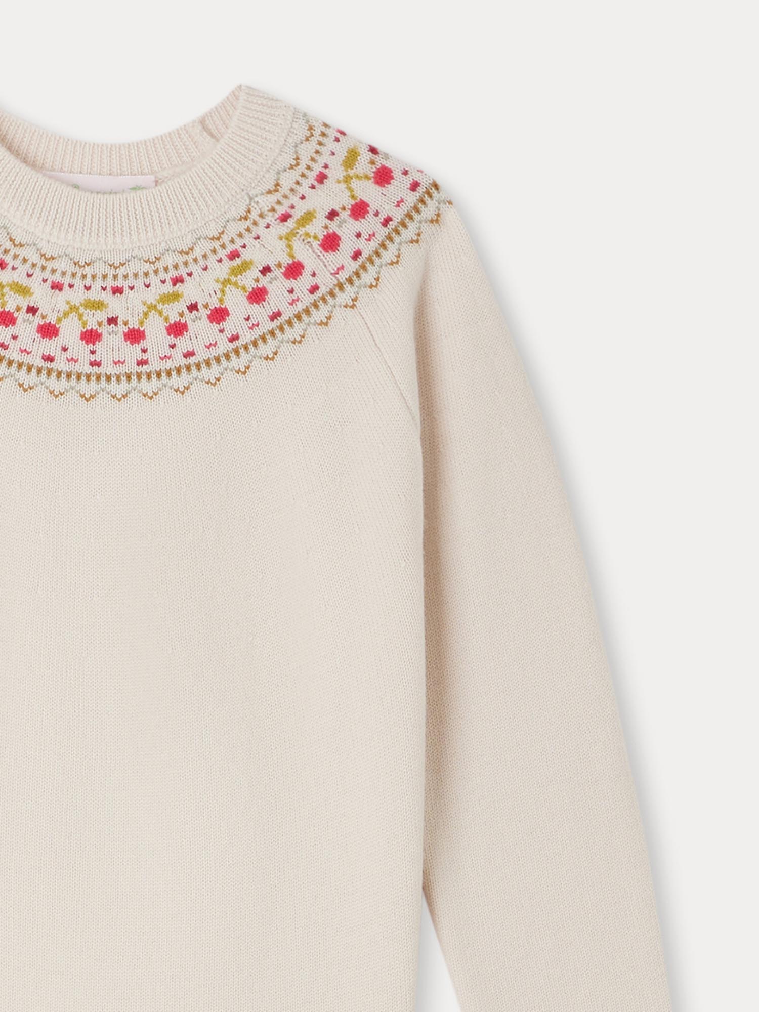 Girl | Génièvre White Wool Sweater | Ecru