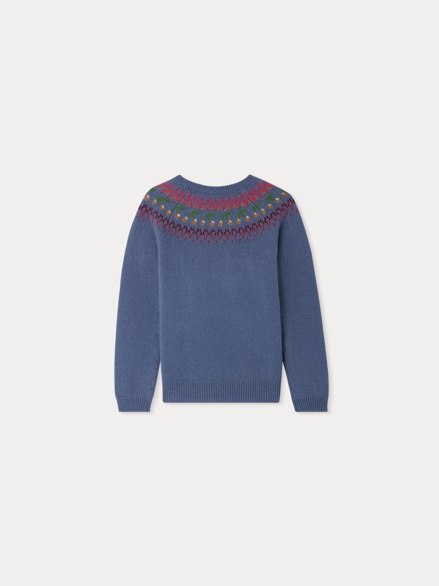 Girl | Génièvre Light Blue Wool Sweater | Gray Blue