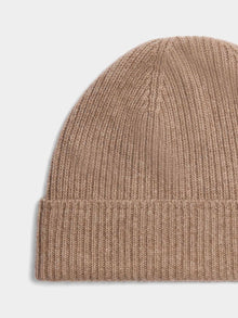 Unisex | Benny Beige Cashmere Beanie | Beige Stripes