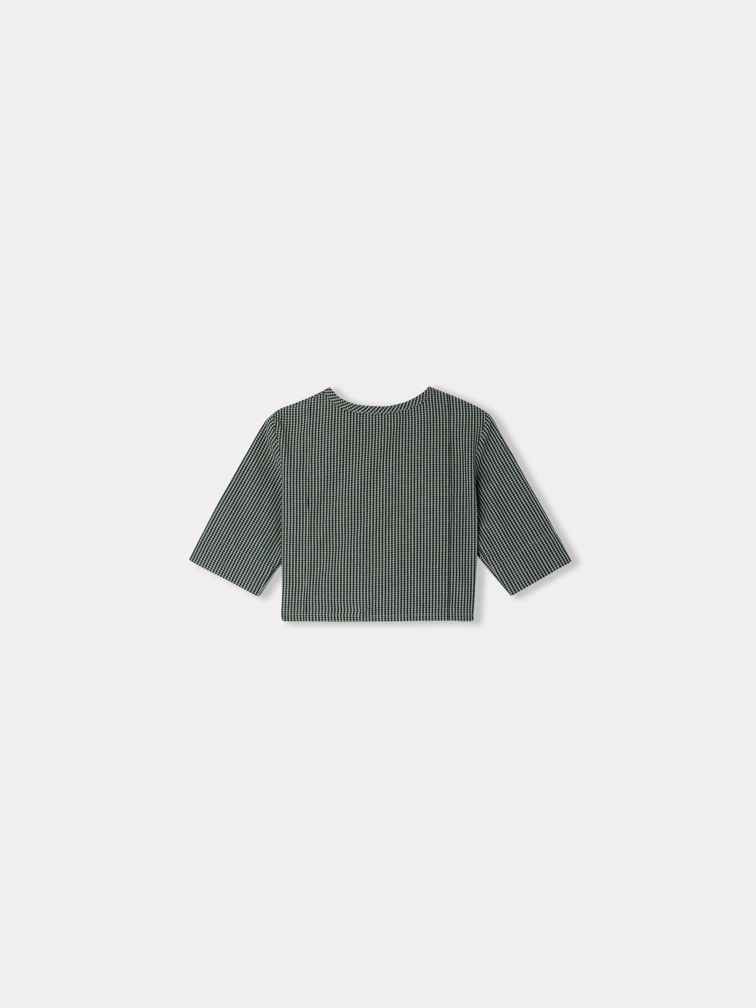 Boy | Gani Checkered Tunic | Green Grey