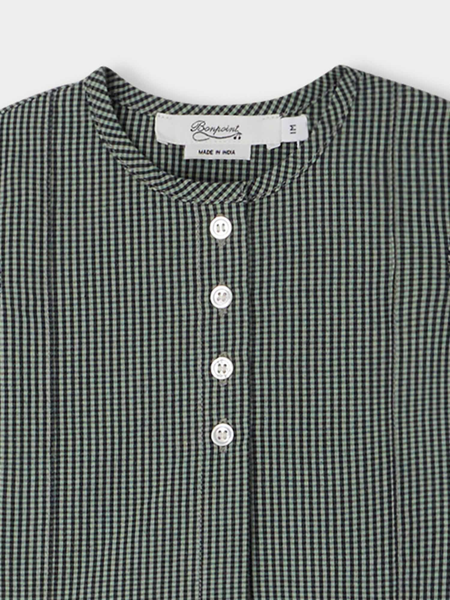 Boy | Gani Checkered Tunic | Green Grey