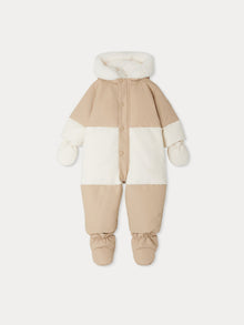 Unisex | Daegon Two Toned Fleece Snowsuit | Alabaster White
