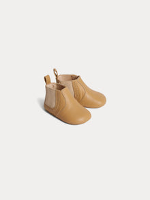 Unisex | Garon First Step Leather Derbies | Beige