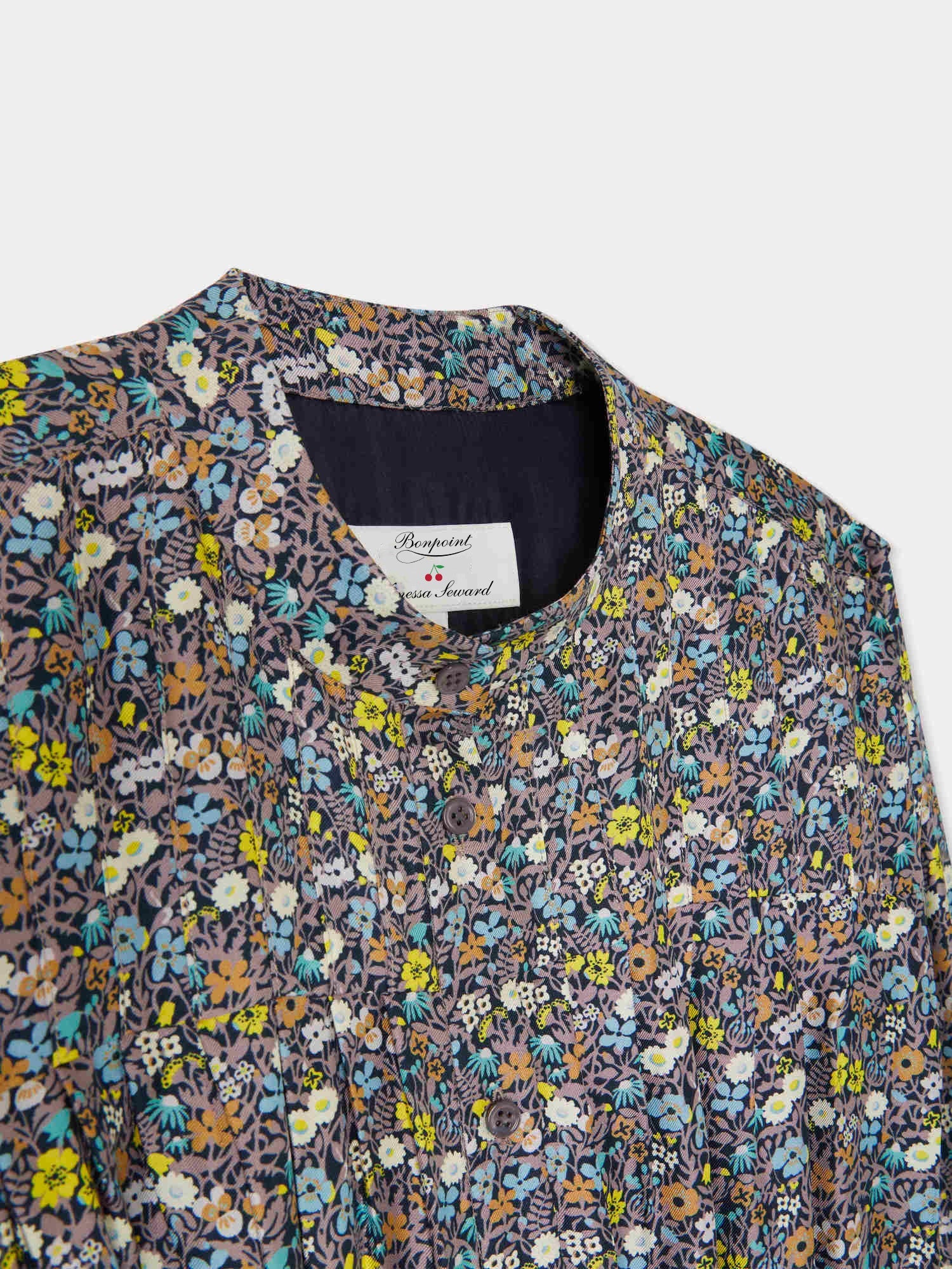 Women | Bonpoint X Vanessa Seward Gentlewoman Made With Liberty Fabric Dress | Slate Grey