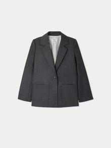 Women | Bonpoint X Vanessa Seward Galant Flannel Jacket | Charcoal Gray