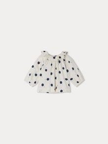 Girl | Taj Cherry Print Blouse | Navy