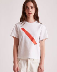 White | Brush Stroke Standard SS Tee