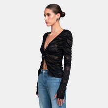 OW Collection WANTED Lace Cardigan Cardigan 121 - Black