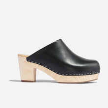 All-Day Heeled Clog Black Women's Leather Clog Nisolo