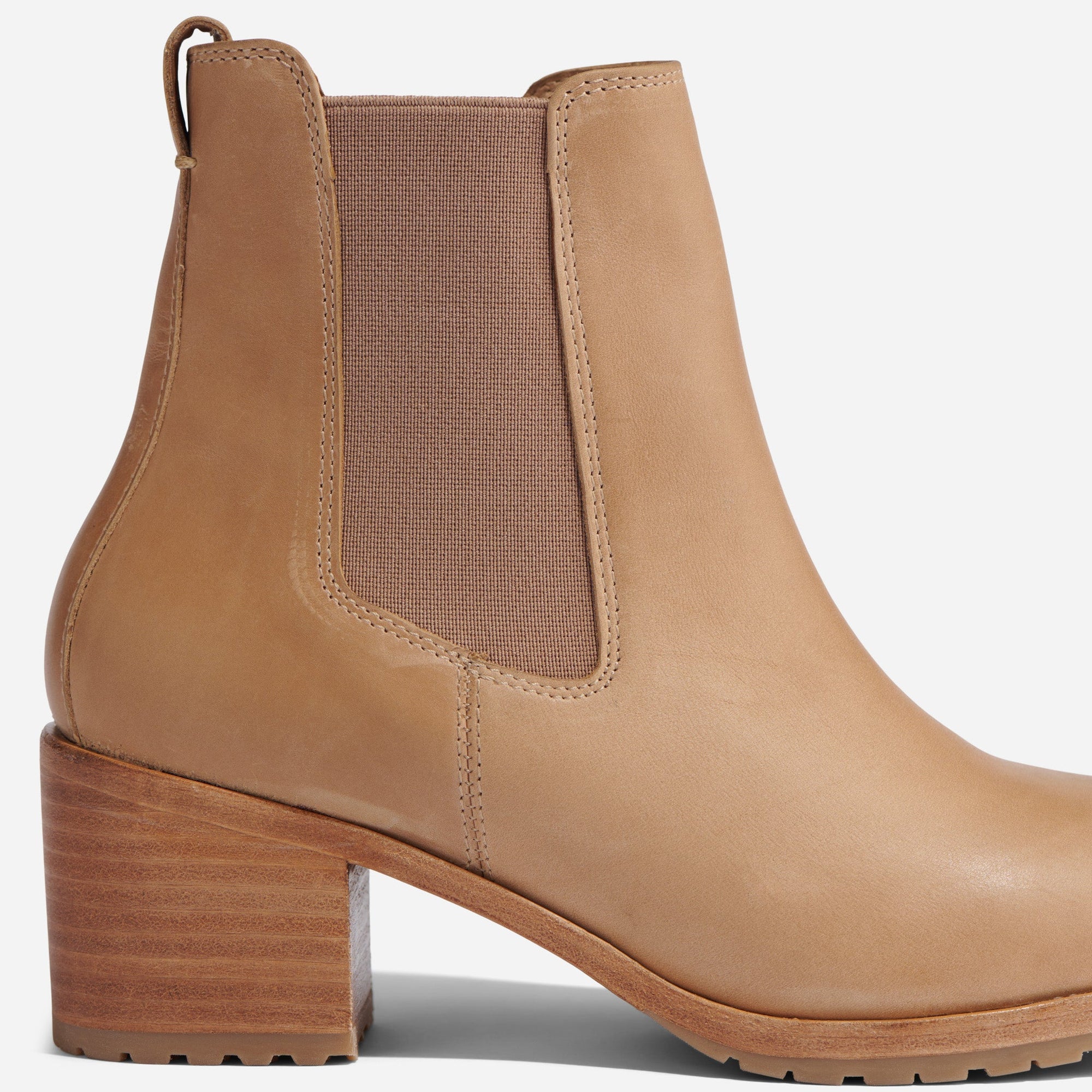 Womens | Ana Go-To Heeled Chelsea Boot | Almond