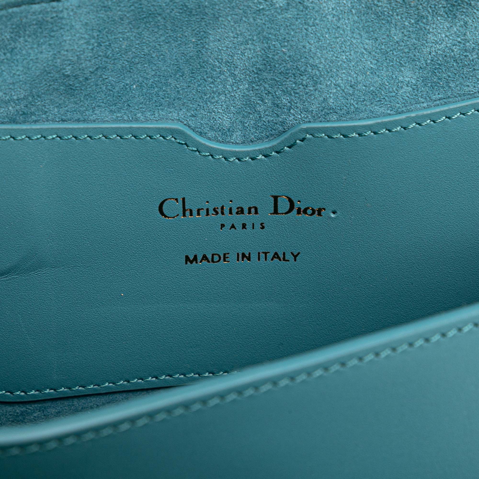 Dior | Pre-Owned Calfskin Bobby East West Crossbody | Blue/Light Blue