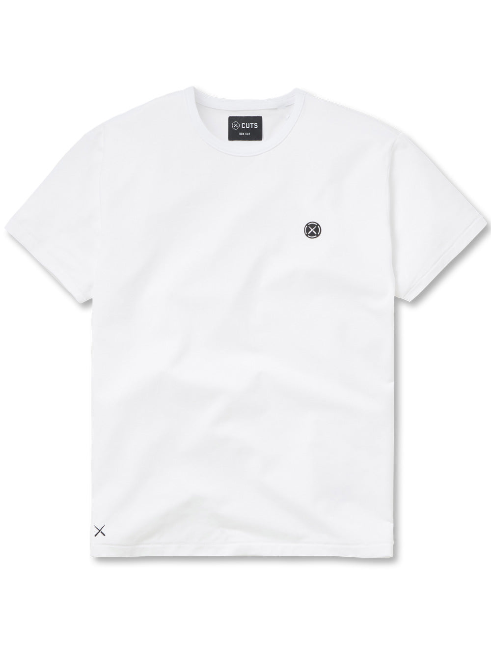 Branded Box Tee | White Classic-fit Cotton PYCA