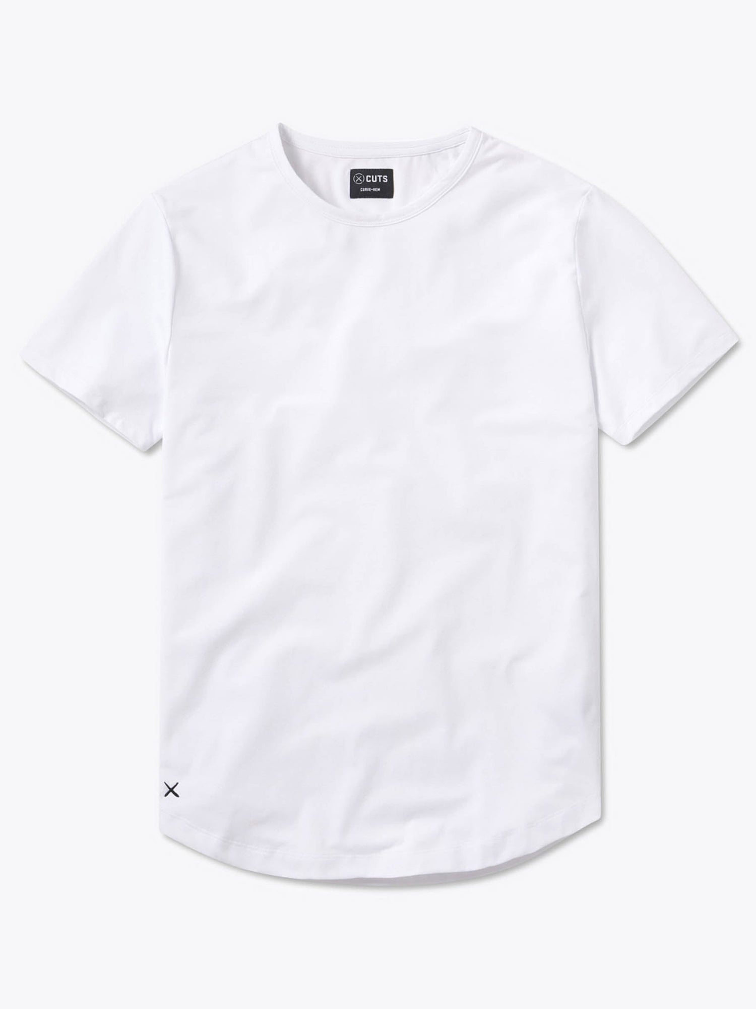 AO Universal Curve-Hem Tee | White Classic-fit PYCA Pro