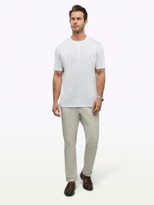 Mens | SoHo Pima Classic-Fit Henley Tee | White