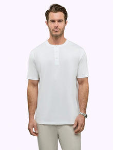 Mens | SoHo Pima Classic-Fit Henley Tee | White