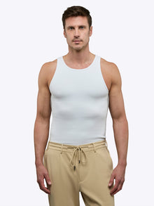 Mens | Portofino Form-Fitting Rib Tank | White
