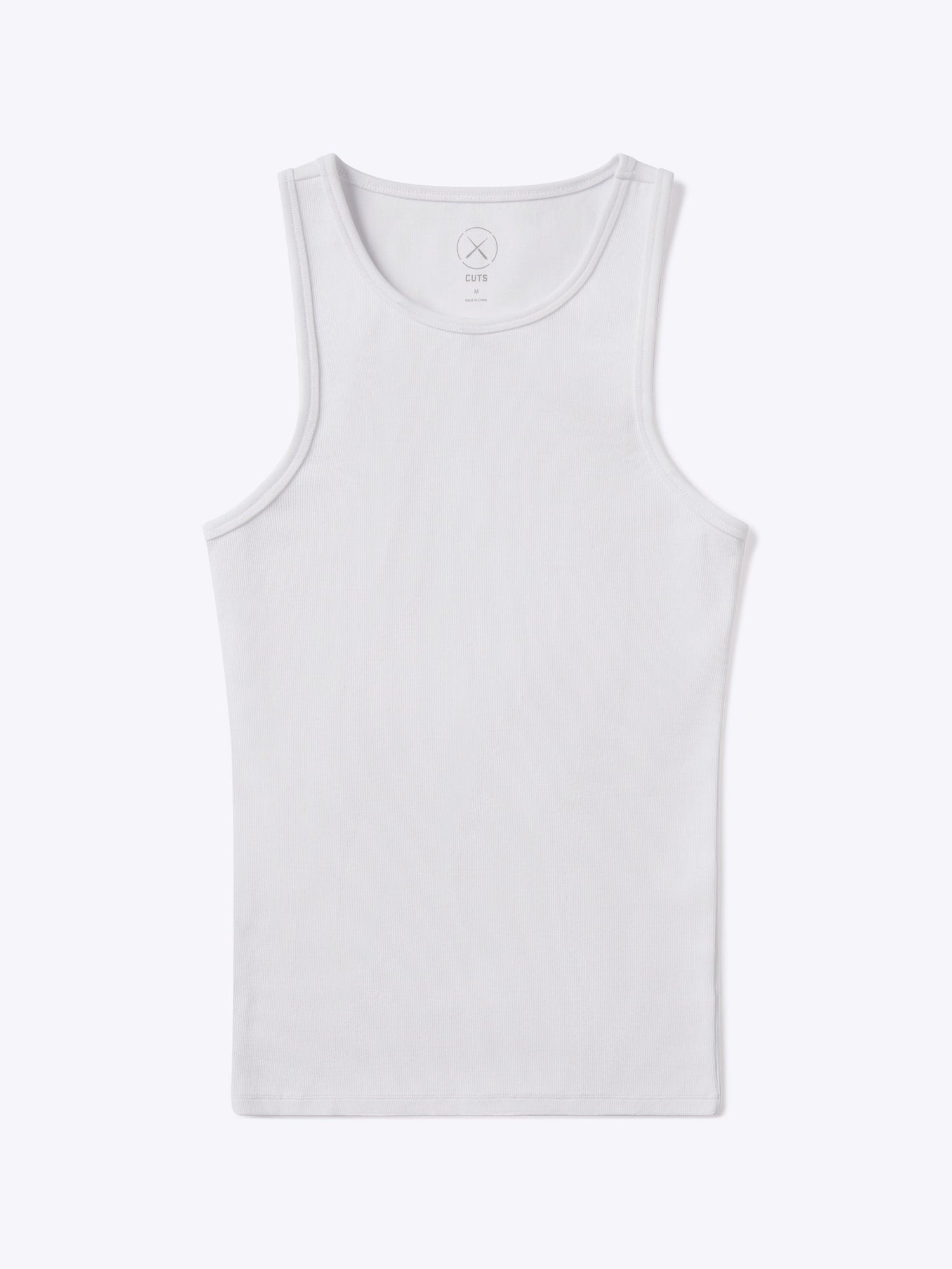 Mens | Portofino Form-Fitting Rib Tank | White